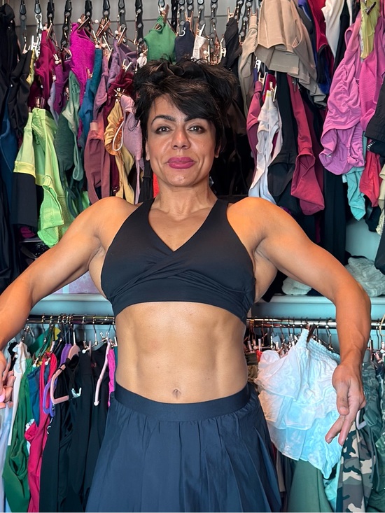 Bombshell Sportswear Other - Bombshell Sportswear Black V-Neck Cross-Front Sports Bra